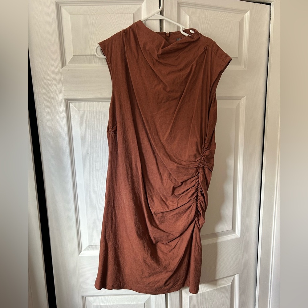 Anthropologie The Maya Ruched Cowl-Neck Dress
